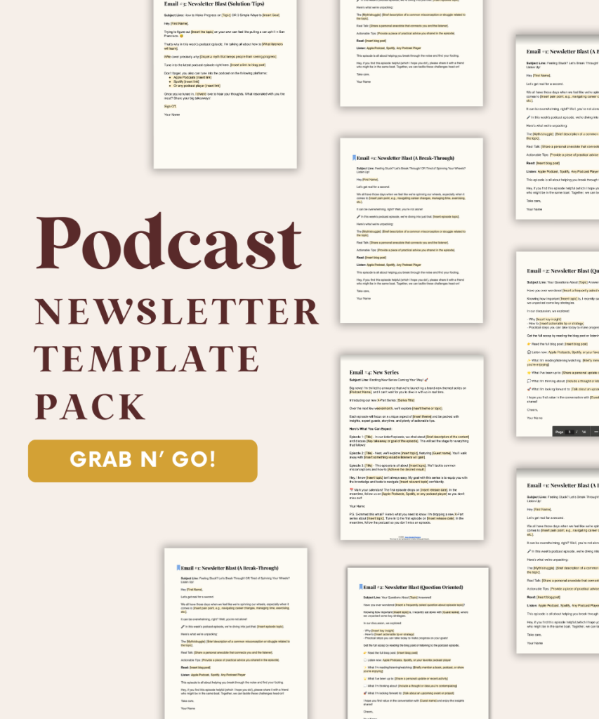 Podcast Newsletter Template Pack